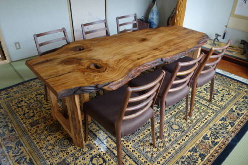 座卓を屋久杉テーブルに | 天然無垢一枚板・テーブル・手作り家具